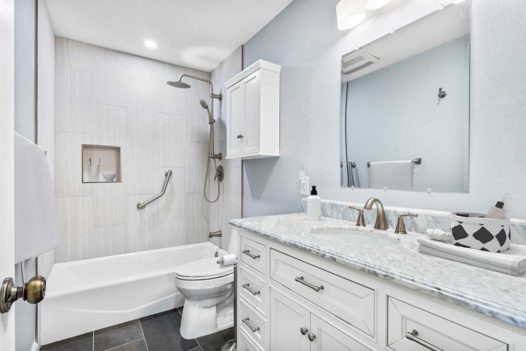Mission-Viejo bathroom remodel with tub shower combo