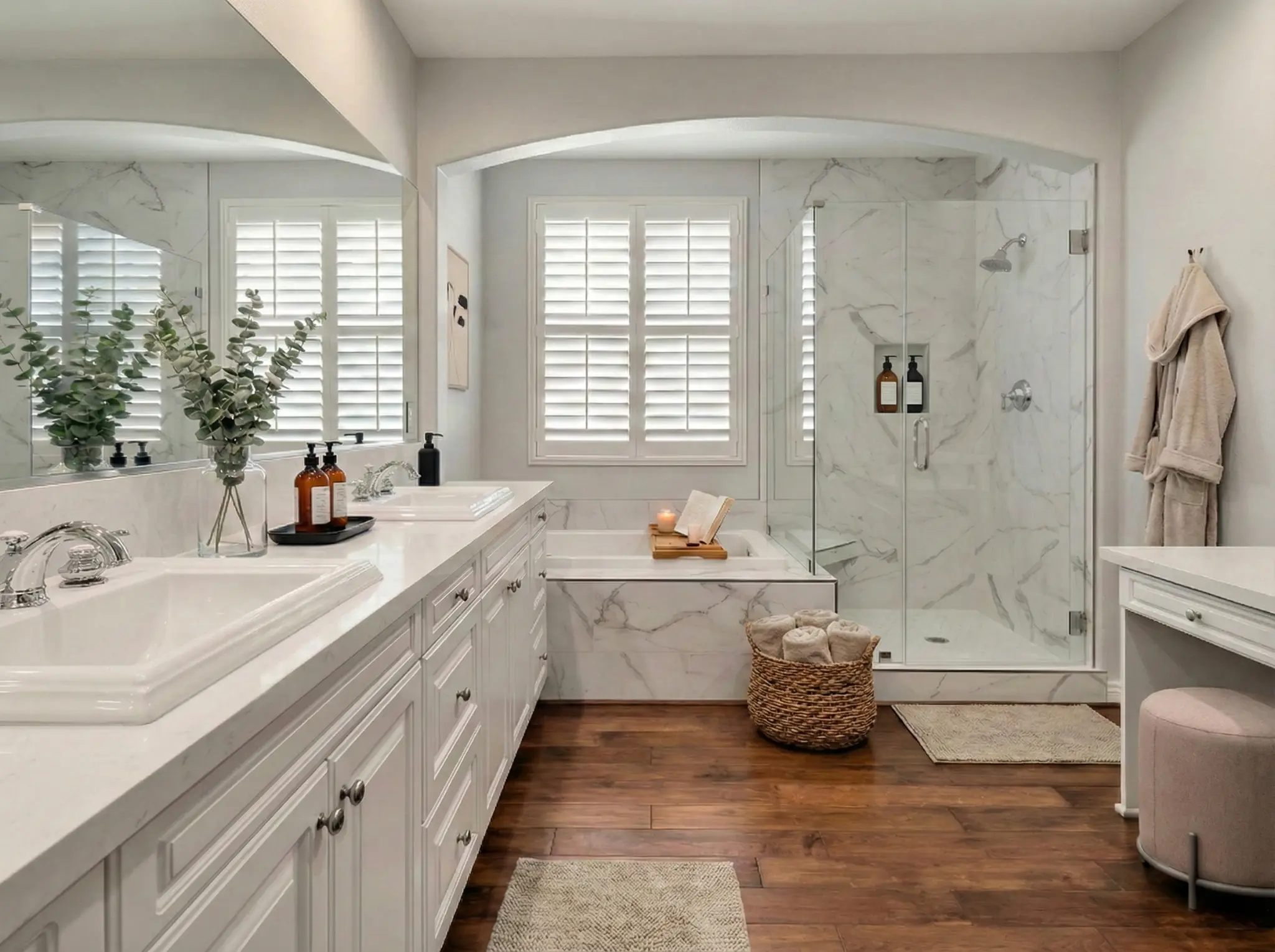 Carlsbad bathroom remodel with frameless shower
