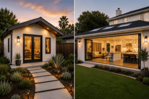 ADU and room addition options for an Orange County home