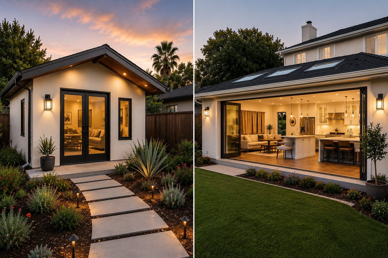 ADU and room addition options for an Orange County home