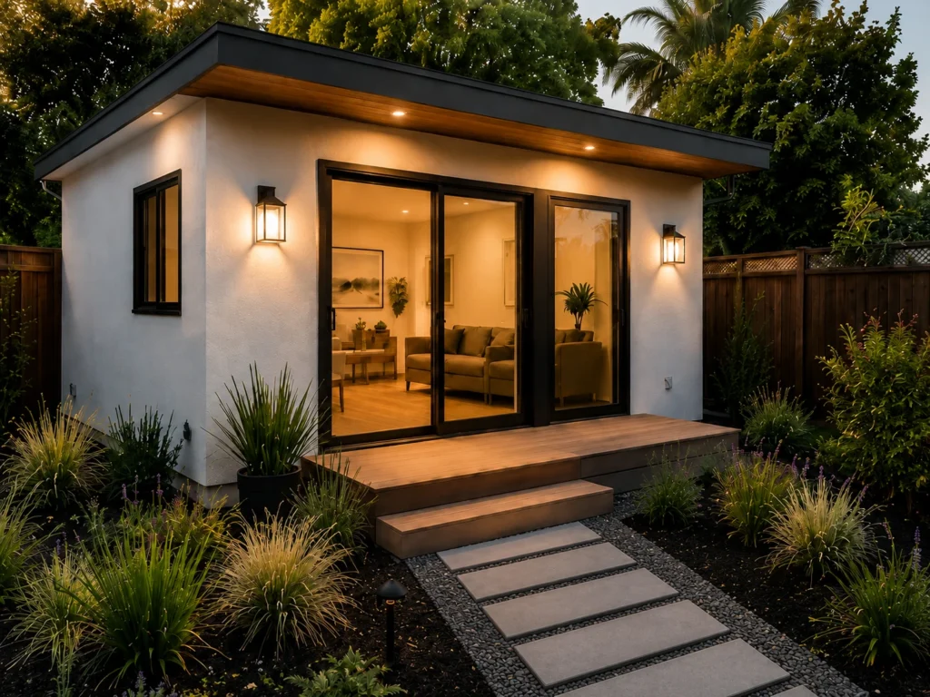 Detached backyard ADU with a private entrance in Orange County