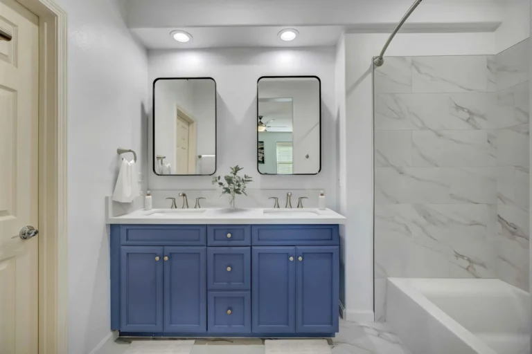 3 irvine bathroom remodel shower tub blue vanity