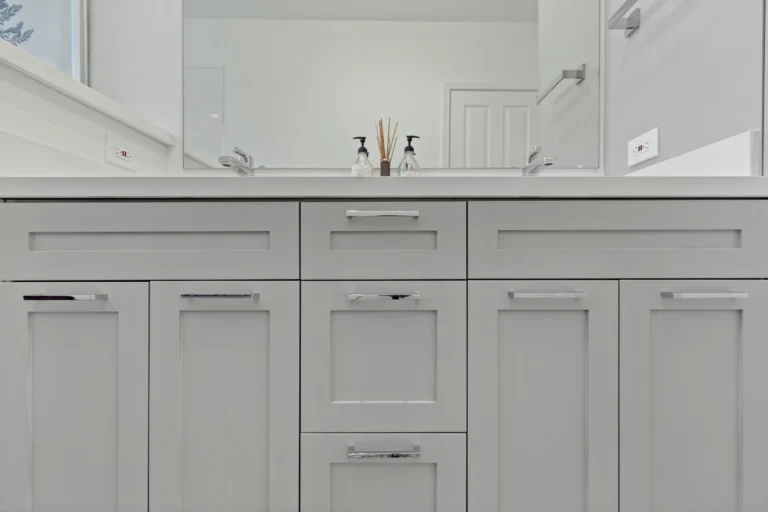 Contemporary Anaheim bathroom remodel with marble accents