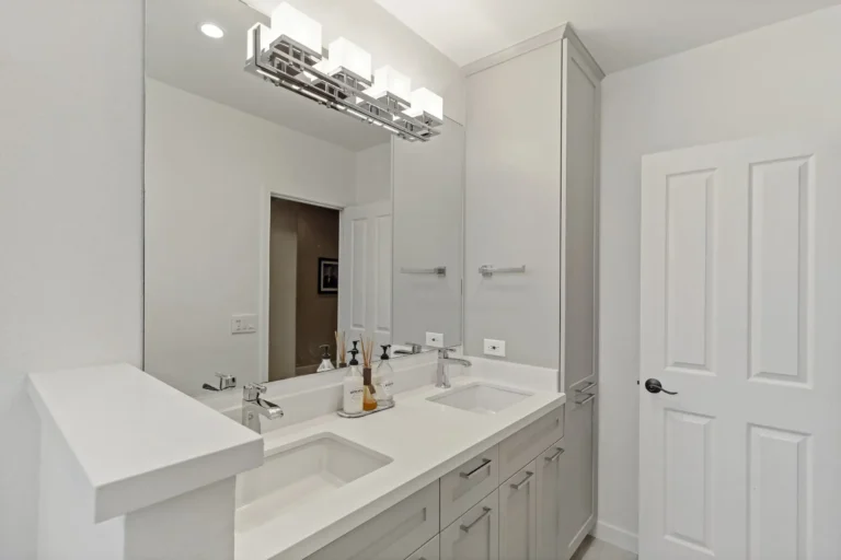 Spacious Anaheim bathroom remodel with walk-in shower