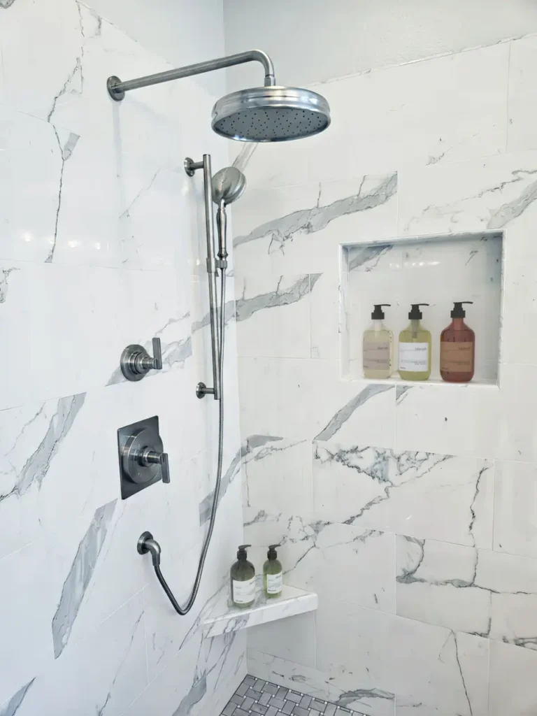 Ladera Ranch shower fixtures and niche